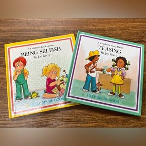Vintage 1988 Joy Berry Help Me Be Good hardcover children’s books. 2 in set.